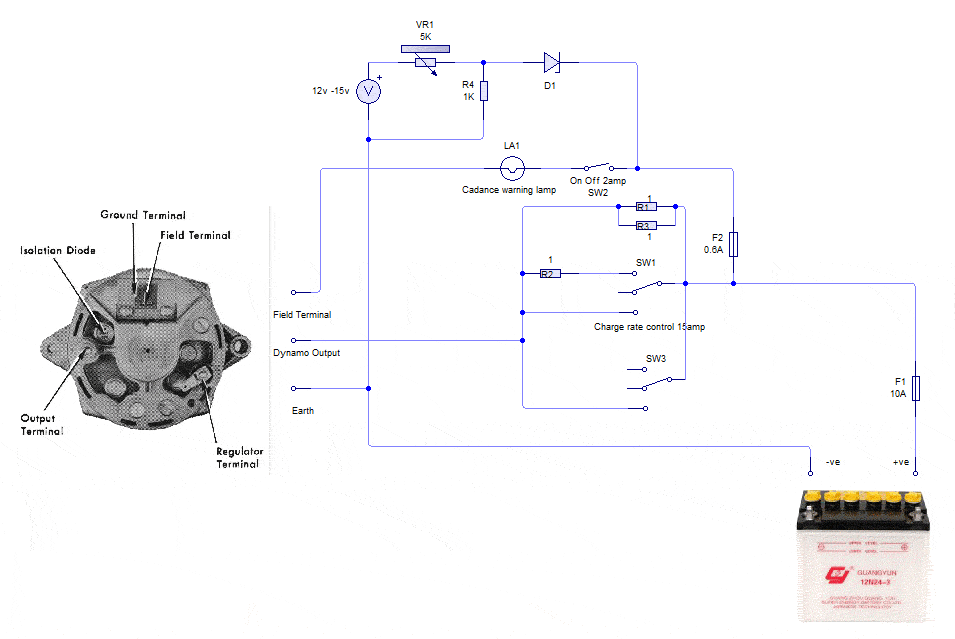 Circuit Diagram for Bicycle Charger